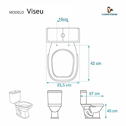 Tampa de Vasoviseu Branco para bacia Luzarte 6lpf