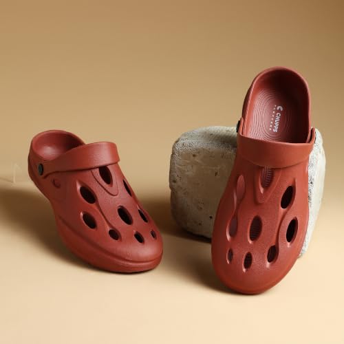 Image of CHUPPS Gator Clogs for Men | Lightweight EVA Clogs | Anti-Slip Sole | Cushioned Footbed | Breathable Ventilation | Adjustable Back Strap | Waterproof Casual Garden Clogs for Men
