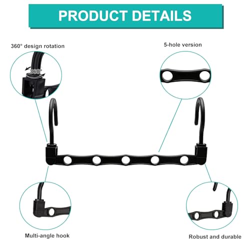 Space Saving Hangers, 12Pcs Plastic Smart Hanger(Black) - Image 3