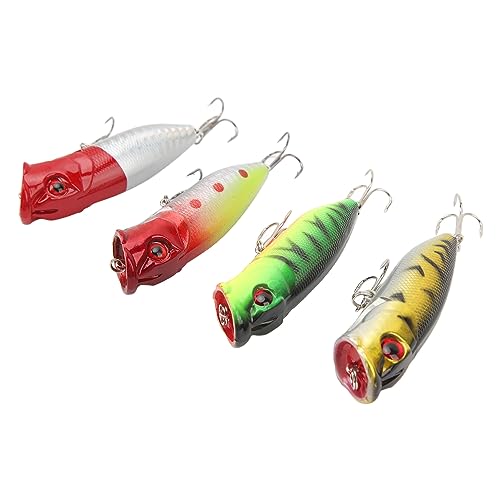Iscas de Pesca Duras, Conjunto de Iscas de Pesca 3D Olhos Realistas de Plástico e Aço Inoxidável Com