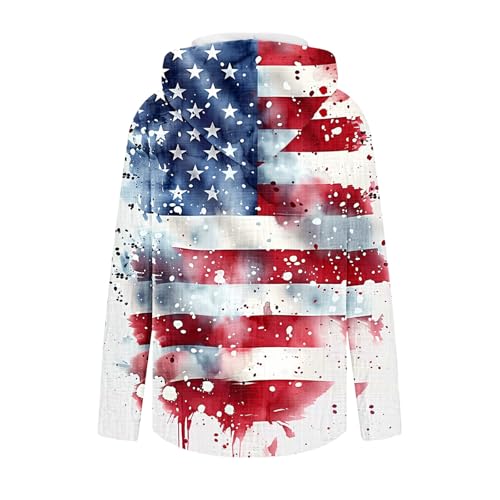 American Flag Button Down Shirt Men Plus Size Patriotic T-Shirt Long Sleeve Late Summer Teen Fashion Vintage Tops 20253