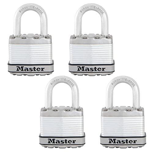 Master Lock M1XQ Magnum Heavy Duty Padlock with Key, 4 Pack Keyed-Alike by Master Lock - Used condition - US$27.24