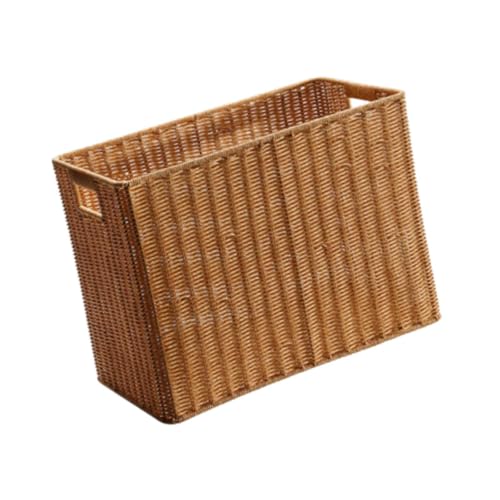 Rattan-Korb, Aufbewahrungskorb für Wohnung, Badezimmer, Büro, S