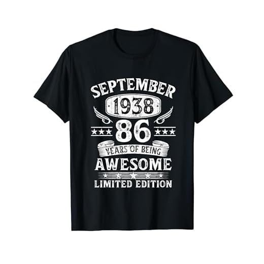 Regalo 86 Años Cumpleaños Hombre Original Septiembre 1938 Camiseta