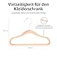 Amazon Basics Kinder-Kleiderbügel aus Samt, rutschfeste Kleiderbügel für Babys und Kleinkinder, 29 cm, 50er-Pack, Rosarot/Silber