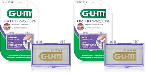 Image of GUM - 723RQC Orthodontic Wax with Vitamin E and Aloe Vera, for Braces, Wires & Partial Dentures (Pack of 2)