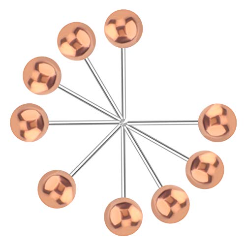 Yalis Push Pins Map Tacks 1/8-Inch Retro Metallic Color Beads Head Marking Push Pins 200-Count (Rose Gold) #TOP2