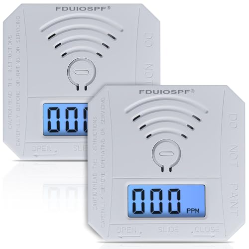 Carbon Monoxide Detector,CO Gas Monitor Alarm Detector,CO Sensor with LED Digital Display for Home,Depot,Battery Powered(2Pcs) -  Shenzhen Lidingfeng technology Co.,LTD