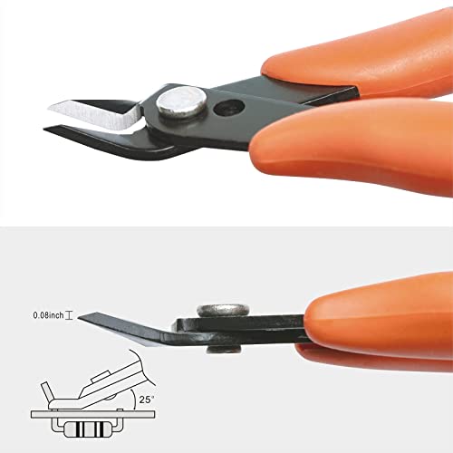 Kata 5 Inch Micro Wire Cutter, Precison Mini Flush Cutters And Clean Cut Pliers For Electronics, Model, Jewelry, Model Kits, Orange #TOP4