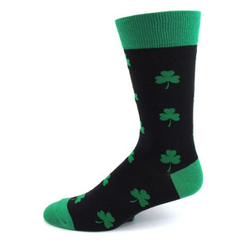 Absolute Stores Men's St Patrick's Day Socks-Black