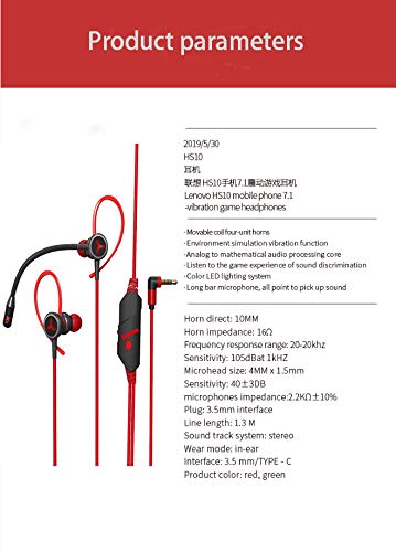 Lenovo HS10 7.1 Surround Sound Casque Gaming Vert