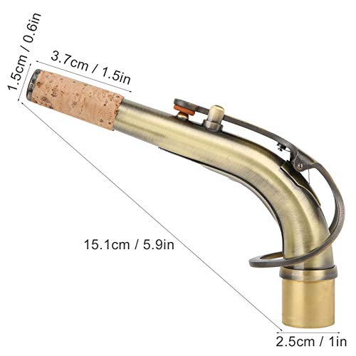 image for Dilwe Brass Saxophone Neck for Alto Sax Bend Tube Musical Instrument A