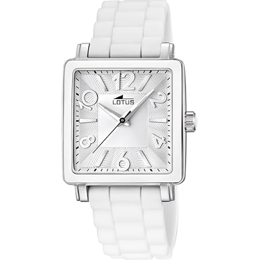 LOTUS Reloj Mujer Analógico de Caucho Blanco - Movimiento de Cuarzo - Relojes Mujer - Cristal Mineral de Alta Resistencia - Resistente al Agua 5 ATM - Special Prices 15741/1 | Ya disponible en tu tienda friki favorita! En mundofriki.es!