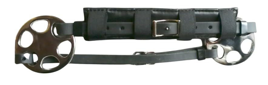 SunWheel Hackamore mit Gelpad BioThane Nasen- und Kinnriemen Gebisslos Reiten Pferde (Vollblut)