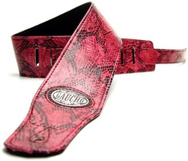 Gaucho Guitar Strap: Pink 'Snakeskin' Strap (Up to 1.46m) for Electric / Acoustic / Bass Guitar