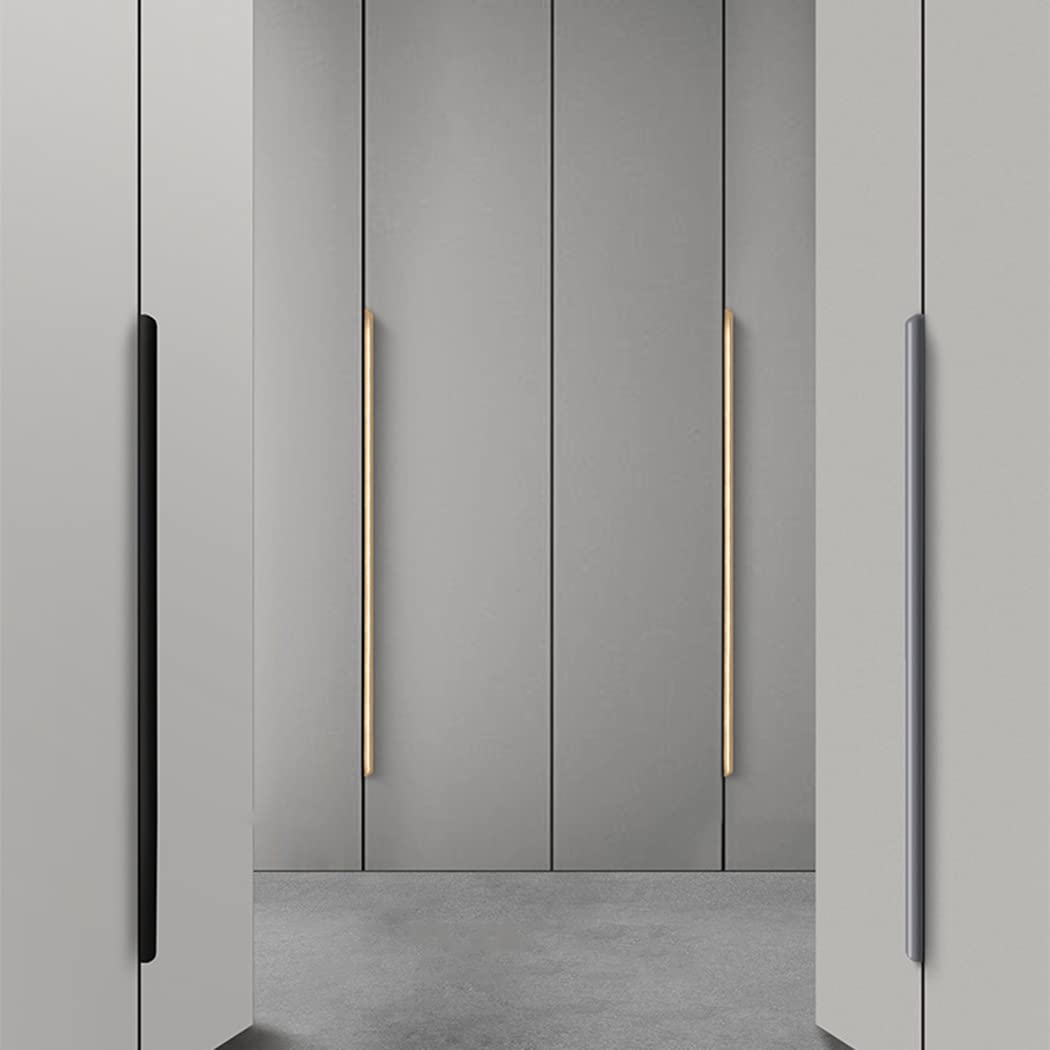 Aluminiumlegierung Unsichtbare Griffe Möbelgriffe Schubladengriff Schrankgriffe Fingerkantenzuggriff Kommode Kabinett Griffe Gebürstetes Gold 2 Stück (Overall length 1500mm)