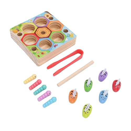 Juguete Educativo de Colmena de Abejas de Madera para Niños Pequeños, Desarrolla la Coordinación Ojo-Mano y el Pensamiento Lógico, Ideal para Centros de Educación Temprana y Actividades