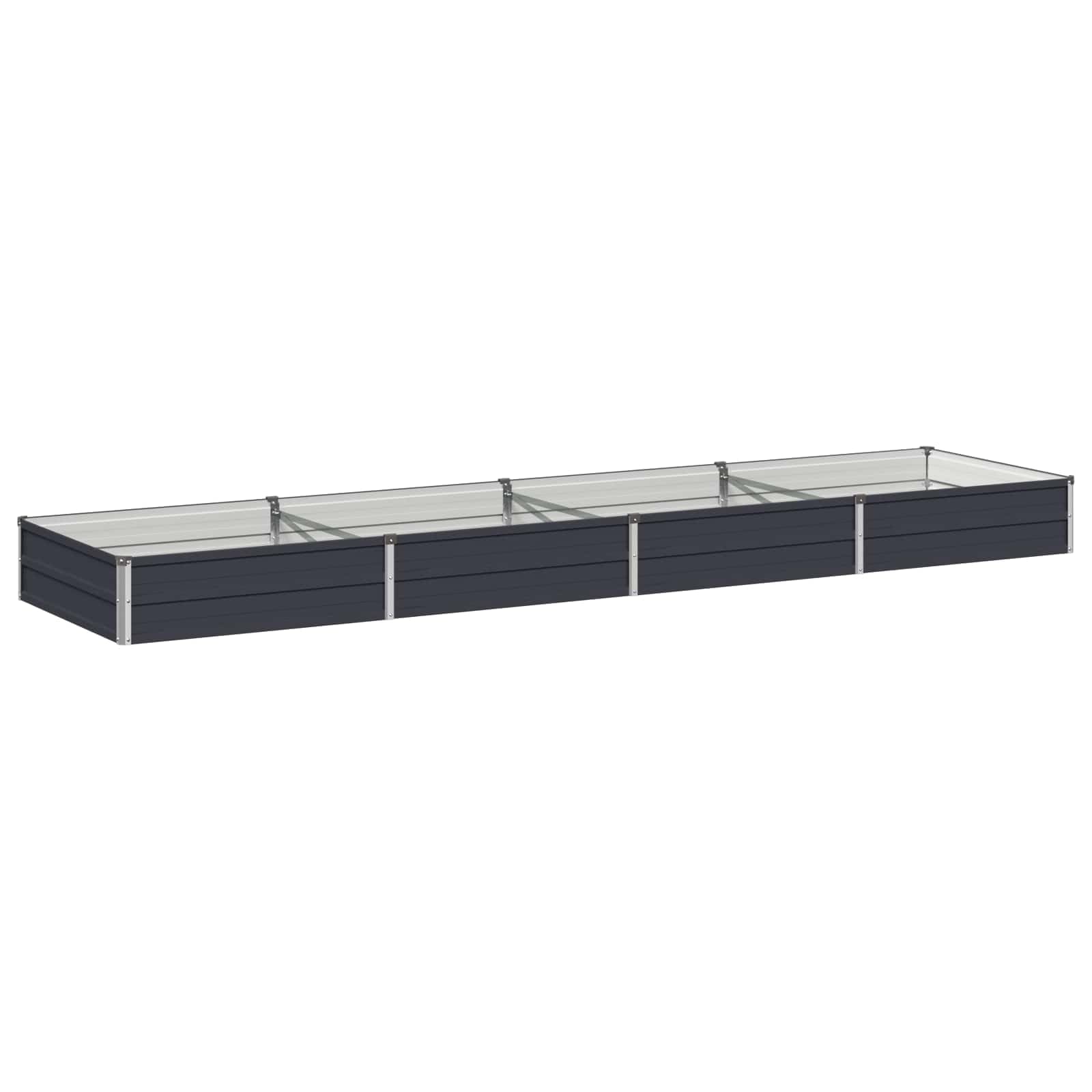 vidaXL Raised Garden Bed Anthracite 320 x 80 x 24 cm cold-rolled steel