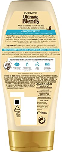 Garnier Ultimate Blends Argan Oil and Almond Hair Conditioner, 360ml - Image 4