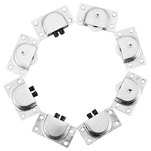 VILLCASE 4 Pares de Rodas Rolantes de Móveis Rodas Deslizantes para Armário de Guarda-Roupa Janela d