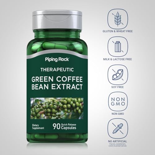 Piping Rock 8291A Green Coffee Bean Extract 8000 Mg | 90 Capsules | Dietary Supplement thumb #2