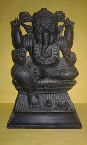 Statue de Ganesha en bronze hindou antique en forme d'éléphant Dieu Ganesh 22,9 cm