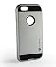 iPhone 6+ 6S+ Plus Case, Renegade Cases Slim Armor Series - Brushed Silver Hard Durable Protective Shell