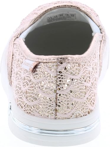 Skechers Girls' Shoutouts Crochet Crush Slip-On Sneaker,Light Pink,24