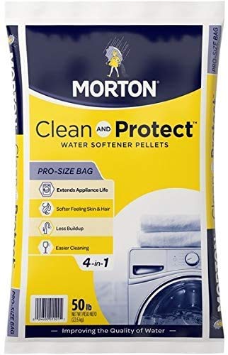 Morton Salt 1501 Clean Protect System Water Softener, 50 lbs, White, 50 lbs (4 Pack)