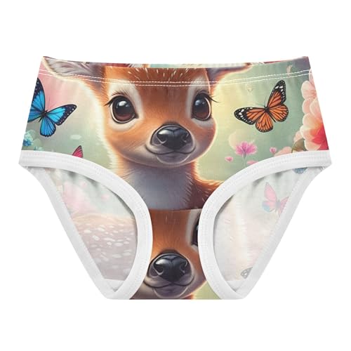 Fun Print Girls Underwear Toddler 2t Cotton Panties Little Girl Cute Deer Spring Floral Briefs Underpants