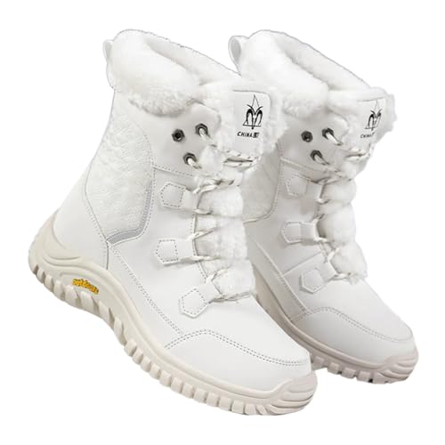 Bottes de neige pour femmes finis les pieds gelés avec ces bottes en cuir fourrées