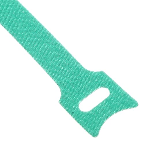 GALPADA 100 piezas de ganchos y lazos para cables verde, correas reutilizables para organización de cables de electrónica y gestión de cordones bajo escritorio miniatura 3