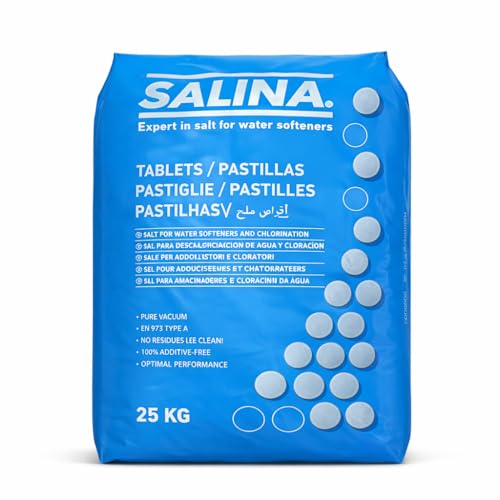 LLOFER - Sal en Tableta - Descalcificación de Agua - Agua más Clara y Suave - Sal para Piscina 25 kg