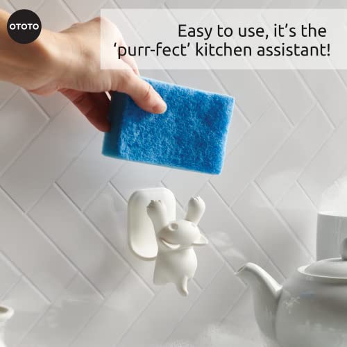 OTOTO Cute Sponge Holder for Kitchen Sink - - Dishwasher Safe Dish Sponge Organizer- Compact, Sink Organizer, Kitchen Sink Accessories, Kitchen Sink Organizer, Sink Sponge Holder, Dish Sponge Holder