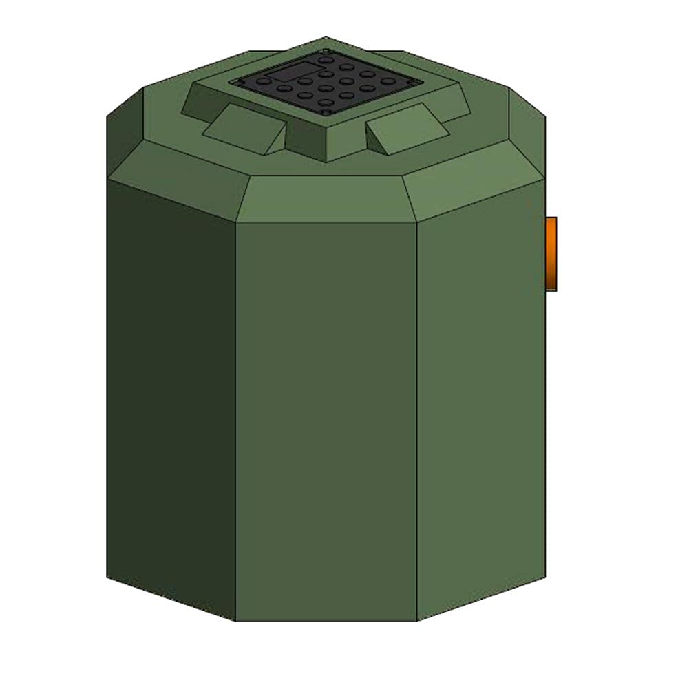 Degrassatore A.E. 5, coperti 5, capacità 170 Lt, Mis. Ø 600 x 675 H mm, per il trattamento delle acque reflue domestiche e acque grigie
