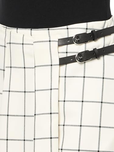 HUGO Women's Big Check Pleated Skirt3