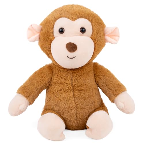 Image of Mirada Cute Brown Monkey Soft Toy | Supersoft Stuffed Animal Plush for Kids & Girls | Soft Toys for Kids, Stuffed Animals, Animal Soft Toys, Cuddle Toy, Baby Gift, Gift Item, Room Decor Plush | 23cm