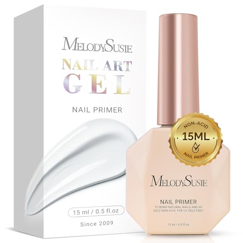 Image of MelodySusie 15ml Nail Primer Acid-Free HEMA Free No Lift Bond for Gel Polish,Acrylic,Dip Nails,Ultra Strong Adhesion,Fast Dry Formula,Professional Nail Prep for Salon & Home Use