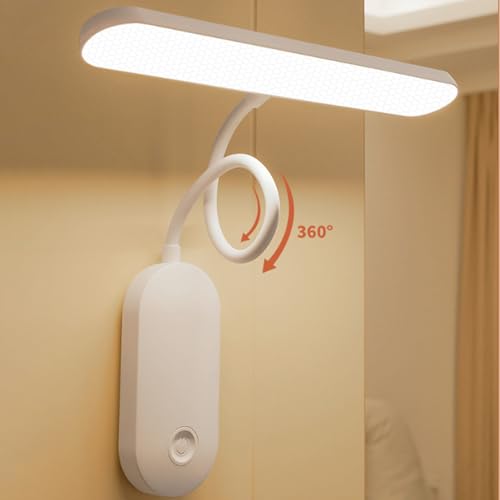 Aplique de pared LED regulable blanco con mando a distancia recargable USB pack de 2 4