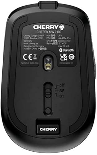 Miniatura 3 de Cherry Ratón inalámbrico recargable MW 9100 Bluetooth o 2.4 GHz AES-128 cifrado Negro