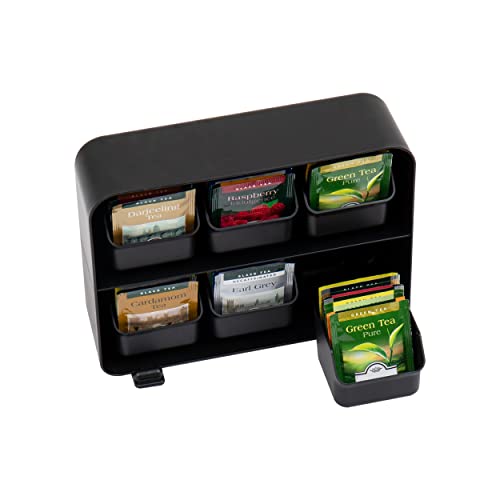 Mind Reader Tea Bag Organizer, Tea Station Organizer, Countertop Storage, Kitchen, Plastic, 10.25"L x 3.25"W x 7.75"H, Black by Mind Reader - Image 4