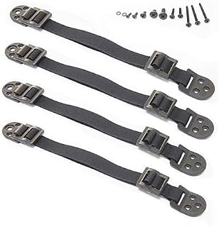 Heavy duty anti-tip furniture straps set for child safe (4 pieces) from Boxiki Kids. Adjustable Home Security TV Wall Anchor and Earthquake Tipping Restraint Straps. Black: