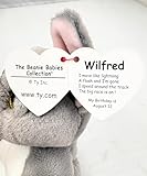 TY Wilfred Hund - Beanie Bellies - Reg, Grau