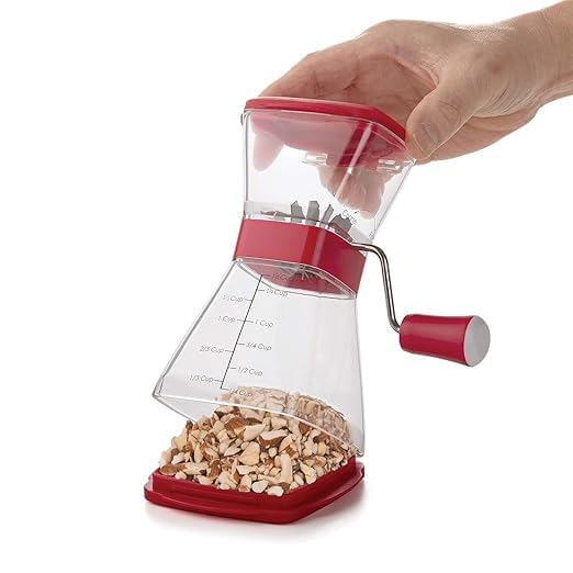 MONYRO Smart Chilli & Dry Fruit Cutter | Kitchen Gadgets for Dry Fruit & Vegetable Chopper | badam Onion Chilli Cutter Machine with Stainless Steel Blade | Red (Pack of 1) 4 41O2ARiobkL