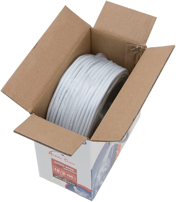 SATMAXIMUM Alarm Wire 22/2 Shielded 500FT Solid Security Cable Burglar Station
