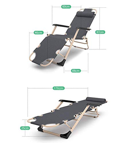Fauteuil inclinable robuste à gravité zéro rembourré pliant