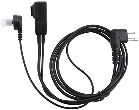 Qiuyan Black Security Guard 2 Pin Air Tube SIA Covert Security Earpiece Headset PTT for Motorola Radio PTT CP040 GP300