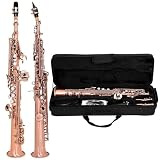 Saxophonsets Das B-Sopransaxophon Mit Geradem Rohr Aus Rotmessing Eignet Sich Für Anfänger Für Üben Des Spiels