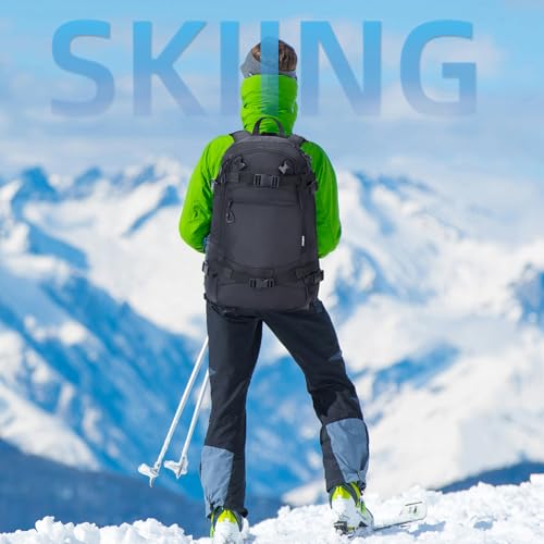 AUMTISC Skirucksack 25 L leichter Snowboard Rucksack, Trinkrucksack zum Skifahren, Snowboarden, Wandern, Reisen