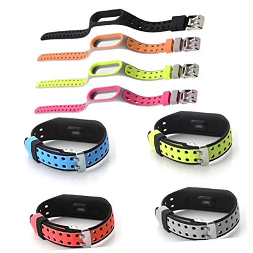 Accesorio unisex para smartwatch y pulsera deportiva doble color azul transpirable de silicona 3